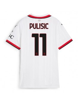 AC Milan Christian Pulisic #11 Replika Borta Kläder Dam 2024-25 Kortärmad